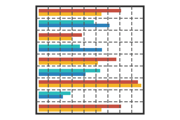 Bar Chart Color Icon: Graphics for Infographics
