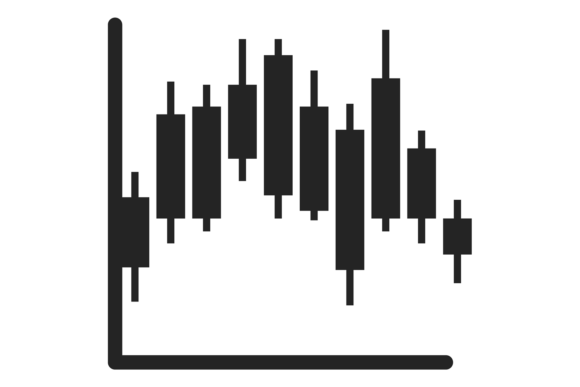 Candlestick Chart Icon. Stock Market Ana