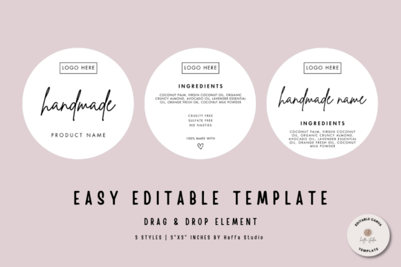 Canva Minimalist Ingredients Label