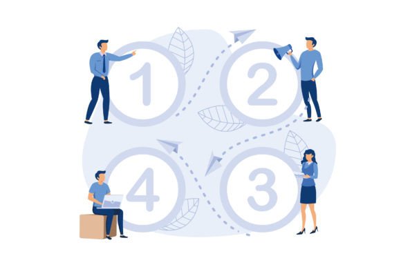 Circle Number Options Infographic: Graphics and Illustrations for Modern Design