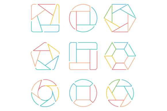 Color Thick Line Shapes: Graphics for Editorial Use