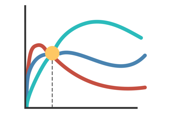 Correlation Point Icon: Graphics for Infographics