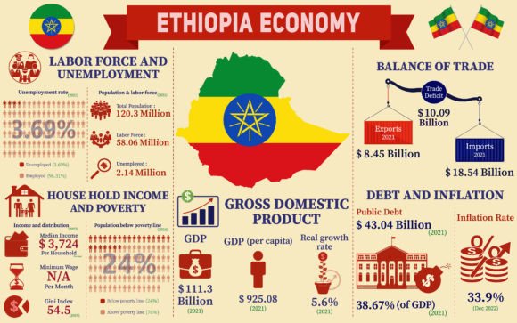Ethiopia Economy Infographic Charts