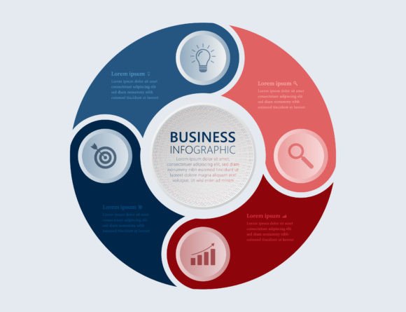Four Steps Business Infographic Template