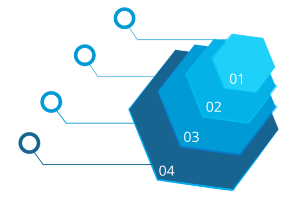 Infographic Element. Blue Shape Template: Graphics for Branding