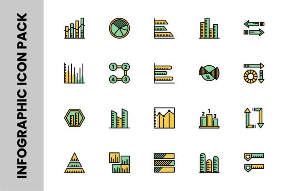 Infographic Filled Outline Icon Graphics and Icons