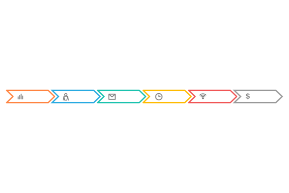 Infographic Process Stages Template. Col