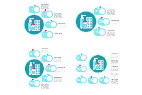 Medicine Infographic Chart Template Set