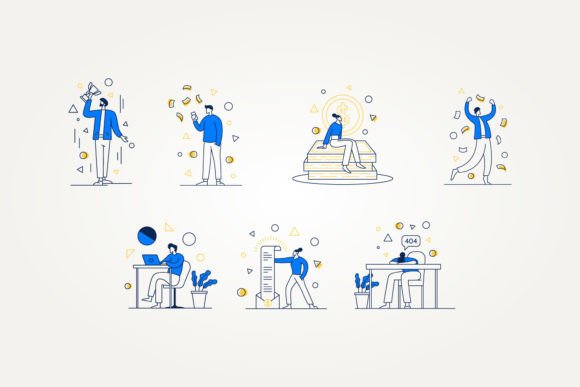 Minimalist Business Infographic Flat Vec