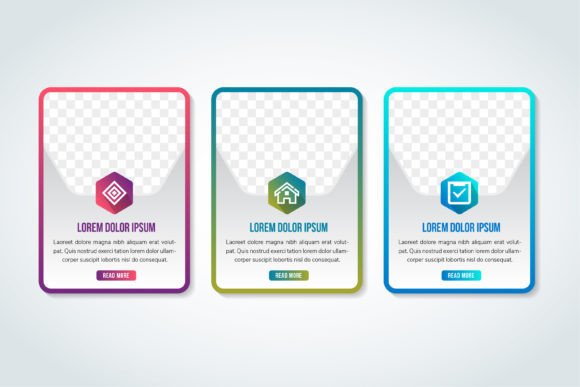 Rectangle Hexagon Infographic Graphics