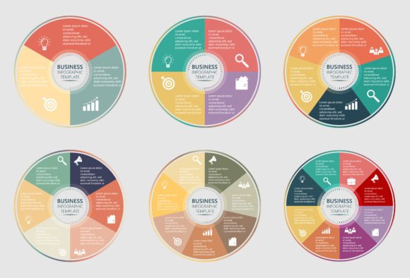 Set of Business Infographic Template